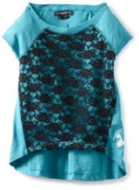 Baby Phat - Kids Girls 7-16 Lace Tee, Peacock, X-Large Baby Phat - Kids Girls 7-16 Lace Tee, Peacock, X-Large