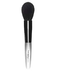 Trishs bronzing brush is shaped to diffuse bronzer evenly over the face for anaturally sun-kissed look. * Handcrafted for exquisite quality and durability * Precision-cut for technically perfect results * Brass ferrulesRoll the brush into bronzer. Tap off excess and test the color on the back of your hand to ensure you have the desired amount of pigment. Using the side of the brush, sweep color in a C shape from the widows peak, along the hairline and to the apple of the cheek. Blend your makeup to perfection. Trishs bronzing brush is shaped to diffuse bronzer evenly over the face for anaturally sun-kissed look. * Handcrafted for exquisite quality and durability * Precision-cut for technically perfect results * Brass ferrulesRoll the brush into bronzer. Tap off excess and test the color on the back of your hand to ensure you have the desired amount of pigment. Using the side of the brush, sweep color in a C shape from the widows peak, along the hairline and to the apple of the cheek. Blend your makeup to perfection.