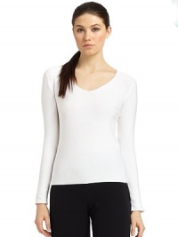 THE LOOKV-neckLong sleevesPullover styleTHE FITAbout 24 from shoulder to hemTHE MATERIALWool/viscoseCARE & ORIGINDry cleanMade in ItalyModel shown is 5'10 (177cm) wearing US size 4. THE LOOKV-neckLong sleevesPullover styleTHE FITAbout 24 from shoulder to hemTHE MATERIALWool/viscoseCARE & ORIGINDry cleanMade in ItalyModel shown is 5'10 (177cm) wearing US size 4.