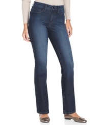 Look slim and sexy in straight-leg petite denim from Not Your Daughter's Jeans! A stretch fabric, embellished back pockets and a classic wash make these jeans an all-rounder! Look slim and sexy in straight-leg petite denim from Not Your Daughter's Jeans! A stretch fabric, embellished back pockets and a classic wash make these jeans an all-rounder!