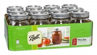 Ball® Regular Mouth Pint Jars with Lids and Bands- Set of 12 (by Jarden Home Brands)