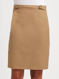Stylish stitching combines flawlessly with plush flannel fabrication to give this belted skirt undeniable appeal.Waist dartsBelt loopsBack zipperFully linedAbout 23 longVirgin wool/elastaneDry cleanImportedSIZE & FIT Model shown is 5'11 (180cm) wearing a US size 4. Stylish stitching combines flawlessly with plush flannel fabrication to give this belted skirt undeniable appeal.Waist dartsBelt loopsBack zipperFully linedAbout 23 longVirgin wool/elastaneDry cleanImportedSIZE & FIT Model shown is 5'11 (180cm) wearing a US size 4.