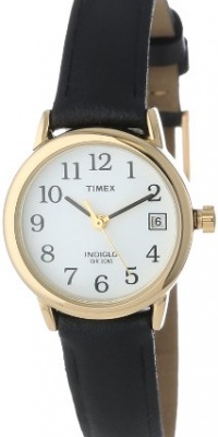 Timex Women's T2H341 Easy Reader Black Leather Strap Watch