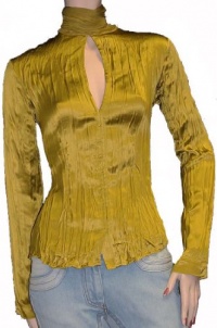 Roberto Cavalli Womens Top Blouse Shirt Yellow Silk, 40, Yellow Roberto Cavalli Womens Top Blouse Shirt Yellow Silk, 40, Yellow