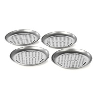 Great for everyday dining or entertaining, these durable mini personal pizza pans by Calphalon let you dish out perfectly crisped pies that are sure to please any crowd. Expertly constructed to the standards of culinary professionals, each perforated pan features two interlocking layers of high-performance nonstick for beautiful results and easy serving. Calphalon's assortment of mini pizza pans are designed for a lifetime of homemade pizzas, flatbreads and more. A scaled-down size lets you make multiple personal pies for the whole family to enjoy. Great for everyday dining or entertaining, these durable mini personal pizza pans by Calphalon let you dish out perfectly crisped pies that are sure to please any crowd. Expertly constructed to the standards of culinary professionals, each perforated pan features two interlocking layers of high-performance nonstick for beautiful results and easy serving. Calphalon's assortment of mini pizza pans are designed for a lifetime of homemade pizzas, flatbreads and more. A scaled-down size lets you make multiple personal pies for the whole family to enjoy.
