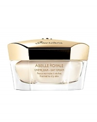 Abeille Royale Normal to Dry Day Cream contains the Pure Royal Concentrate ingredient, extracted from the natural healing power of bee products. Exclusive to Guerlain, this ingredient promotes the healing process in aging skin to help repair wrinkles and tissue firmness by 63% in just 16 hours. Jojoba extract provides enhanced moisturizing benefits for normal to dry skin, leaving face more firm and toned from the inside out. Abeille Royale Normal to Dry Day Cream contains the Pure Royal Concentrate ingredient, extracted from the natural healing power of bee products. Exclusive to Guerlain, this ingredient promotes the healing process in aging skin to help repair wrinkles and tissue firmness by 63% in just 16 hours. Jojoba extract provides enhanced moisturizing benefits for normal to dry skin, leaving face more firm and toned from the inside out.