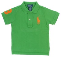 Infant Boy's Polo by Ralph Lauren Polo Shirt Green with Big Orange Pony (12 Months) Infant Boy's Polo by Ralph Lauren Polo Shirt Green with Big Orange Pony (12 Months)
