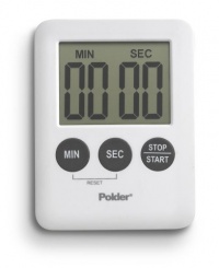 Polder 100-Minute Mini Timer, White Polder 100-Minute Mini Timer, White
