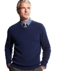 Paired with jeans or dress pants, this lightweight cashmere, v-neck sweater from Club Room is the perfect touch of luxury to any outfit. Paired with jeans or dress pants, this lightweight cashmere, v-neck sweater from Club Room is the perfect touch of luxury to any outfit.