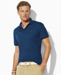 The iconic short-sleeved polo is crafted for a trim, modern fit from ultra-soft cotton interlock. The iconic short-sleeved polo is crafted for a trim, modern fit from ultra-soft cotton interlock.
