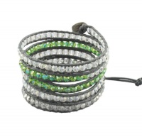 Multi Colored Green Stone Wrap Bracelet Multi Colored Green Stone Wrap Bracelet