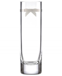 It's all in the details with the Grace Avenue bud vase from kate spade new york. A sweet pewter ribbon adds a preppy, feminine touch to sumptuous clear crystal. It's all in the details with the Grace Avenue bud vase from kate spade new york. A sweet pewter ribbon adds a preppy, feminine touch to sumptuous clear crystal.