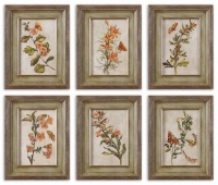 Uttermost 41258 Orange Florals I Decorative Items in N/A Uttermost 41258 Orange Florals I Decorative Items in N/A