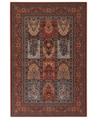 Intricate designs of traditional flora and fauna are woven in vibrant burgundy, dark blue and more in this Timeless Treasures area rug from Couristan, offering a perfect transitional statement-maker. Crafted of pure New Zealand wool for long-lasting strength and beauty. Intricate designs of traditional flora and fauna are woven in vibrant burgundy, dark blue and more in this Timeless Treasures area rug from Couristan, offering a perfect transitional statement-maker. Crafted of pure New Zealand wool for long-lasting strength and beauty.