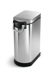 simplehuman 40-Liter Pet Food Storage Can, Brushed Stainless Steel simplehuman 40-Liter Pet Food Storage Can, Brushed Stainless Steel