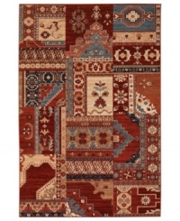 Vibrant dark blue, red, mocha and rust tones are intricately woven in Persian-inspired patternwork to create a dazzling ground for the modern home in this area rug by Couristan. Crafted of pure New Zealand wool for long-lasting strength and beauty. Vibrant dark blue, red, mocha and rust tones are intricately woven in Persian-inspired patternwork to create a dazzling ground for the modern home in this area rug by Couristan. Crafted of pure New Zealand wool for long-lasting strength and beauty.