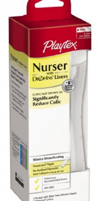 Playtex Nurser Drop In Bottle, Colors May Vary, 8 Ounce Playtex Nurser Drop In Bottle, Colors May Vary, 8 Ounce