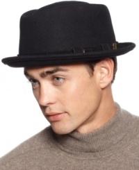 A hat that looks both mid-century and modern: Wool porkpie from Country Gentlemen. A hat that looks both mid-century and modern: Wool porkpie from Country Gentlemen.