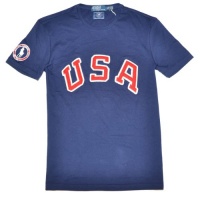 Polo Ralph Lauren Men Custom Fit USA Olympic Team London 2012 Logo T-shirt (S, Navy/red/off white) Polo Ralph Lauren Men Custom Fit USA Olympic Team London 2012 Logo T-shirt (S, Navy/red/off white)