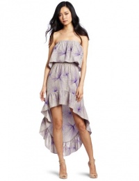 Parker Women's Strapless Ruffle Dress, Purple Burst, Medium Parker Women's Strapless Ruffle Dress, Purple Burst, Medium