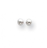 14K White Gold 4mm Ball Stud Earrings 14K White Gold 4mm Ball Stud Earrings
