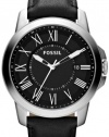 Fossil Men's FS4745 Grant Black Leather Watch