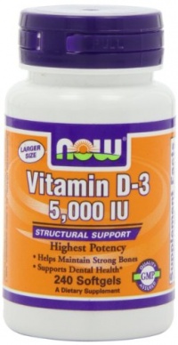 NOW Foods Vitamin D3 5000 Iu, 240 Softgels, NOW Foods Vitamin D3 5000 Iu, 240 Softgels,