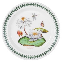 Portmeirion Exotic Botanic Garden Dinner Plate with White Water Lily Motif Portmeirion Exotic Botanic Garden Dinner Plate with White Water Lily Motif