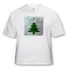 Merry Christmas Aqua Abstract Tree - White Infant Lap-Shoulder Tee (6M)