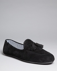 Stripes and tassels bring preppy snap to these casual slip-on loafers from Charles Philip. Stripes and tassels bring preppy snap to these casual slip-on loafers from Charles Philip.