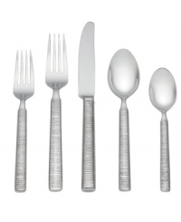 Style and substance. The Wrap place setting from Donna Karan Lenox sets modern tables apart with coil-wrapped handles in premium stainless steel. Style and substance. The Wrap place setting from Donna Karan Lenox sets modern tables apart with coil-wrapped handles in premium stainless steel.