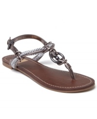 Sandals made for the shore, from DV by Dolce Vita. The Deez sandal flaunts nautical-themed details, like rope straps and buckle hardware. Sandals made for the shore, from DV by Dolce Vita. The Deez sandal flaunts nautical-themed details, like rope straps and buckle hardware.