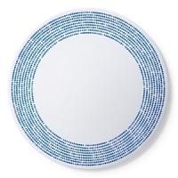 A pattern of alternating dots rounds the perimeter of this melamine dinner plate, perfect for hosting your barbeque feasts and pastas from the kitchen. A pattern of alternating dots rounds the perimeter of this melamine dinner plate, perfect for hosting your barbeque feasts and pastas from the kitchen.