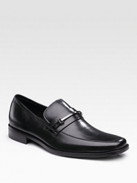 Handsome calf leather is constructed with an apron toe and logo-engraved bit across the vamp. Leather lining Leather sole Imported Handsome calf leather is constructed with an apron toe and logo-engraved bit across the vamp. Leather lining Leather sole Imported
