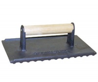The Camp Chef 9-1/4-by-5-3/4-by-3-1/4-Inch Seasoned Cast Iron Bacon/Meat Press The Camp Chef 9-1/4-by-5-3/4-by-3-1/4-Inch Seasoned Cast Iron Bacon/Meat Press