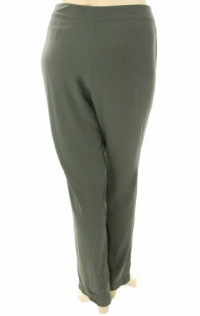 Eileen Fisher Slim Pant with Side Zip Bark Large