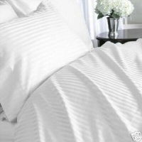 Wrinkle-Free Hotel Collection Damask Stripes White King size Microfiber sheet set, deep pocket, 95gsm ,100% Microfiber. Wrinkle-Free Hotel Collection Damask Stripes White King size Microfiber sheet set, deep pocket, 95gsm ,100% Microfiber.