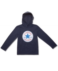 Keep him warm with a layering piece that you'll never need to nag him to put on: Converse All Star fleece hoodie with kangaroo pocket. (Clearance) Keep him warm with a layering piece that you'll never need to nag him to put on: Converse All Star fleece hoodie with kangaroo pocket. (Clearance)