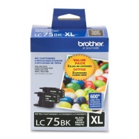Brother Printer LC752PKS 2 Pack of LC-75BK Cartridges Ink - Retail Packaging Brother Printer LC752PKS 2 Pack of LC-75BK Cartridges Ink - Retail Packaging