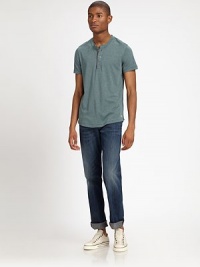 A new fit from your favorite denim brand, designed to give him more comfort with a slim look. Roomier in the waist, thigh and hips with a more masculine feel, this five-pocket style is finished with a medium blue wash for an authentic look.Five-pocket styleInseam, about 34CottonMachine washMade in USA A new fit from your favorite denim brand, designed to give him more comfort with a slim look. Roomier in the waist, thigh and hips with a more masculine feel, this five-pocket style is finished with a medium blue wash for an authentic look.Five-pocket styleInseam, about 34CottonMachine washMade in USA