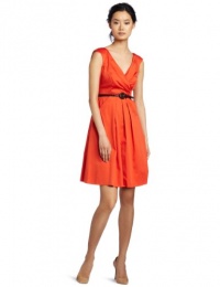 Jessica Simpson Women's V-Neck Belted Cotton Dress Jessica Simpson Women's V-Neck Belted Cotton Dress