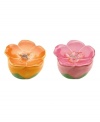 Like bringing a Monet to life, these blooming salt and pepper shakers place watercolor beauty in the palm of your hand. Coordinates with the Floral Fusion dinnerware collection by Lenox.