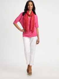 Slightly slouchy, this dolman top features a flattering v-neckline and strategically placed seams.V-necklineElbow-length sleevesAbout 26 from shoulder to hemLinenHand washImported Model shown is 5'9 (175cm) wearing US size Small. OUR FIT MODEL RECOMMENDS ordering one size down as this style runs large. Slightly slouchy, this dolman top features a flattering v-neckline and strategically placed seams.V-necklineElbow-length sleevesAbout 26 from shoulder to hemLinenHand washImported Model shown is 5'9 (175cm) wearing US size Small. OUR FIT MODEL RECOMMENDS ordering one size down as this style runs large.