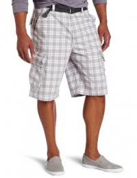 Calvin Klein Jeans Men's Transparant Plaid Cargo Short Calvin Klein Jeans Men's Transparant Plaid Cargo Short