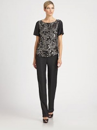 Impeccable tailoring and a hint of stretch creates an ultra-flattering fit.Self waistbandZip flyInseam, about 3653% wool/44% viscose/3% spandexDry cleanMade in USA of Italian fabricModel shown is 5'11 (180cm) wearing US size 4. Impeccable tailoring and a hint of stretch creates an ultra-flattering fit.Self waistbandZip flyInseam, about 3653% wool/44% viscose/3% spandexDry cleanMade in USA of Italian fabricModel shown is 5'11 (180cm) wearing US size 4.