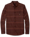 This DC Shoes plaid button down is a little bit street and a little bit lumberjack, for a look that's a whole lot a stylish.
