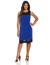 DKNYC Women's Plus-Size Sleeveless Colorblock Dress, Blueprint, 18W DKNYC Women's Plus-Size Sleeveless Colorblock Dress, Blueprint, 18W