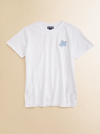 A soft, simple cotton tee gets a seafaring symbol in the form of a swimming turtle embroidered on the chest.Banded crewneckShort sleevesChest embroideryCottonMachine washImported A soft, simple cotton tee gets a seafaring symbol in the form of a swimming turtle embroidered on the chest.Banded crewneckShort sleevesChest embroideryCottonMachine washImported