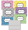 Damask Thank You Note Cards - 36 Note Cards for $9.99 in 6 Different Colors Including Light Gray Envelopes.