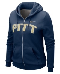 Spread the spirit and cheer on your favorite team with this NCAA Pittsburgh Panthers hoodie from Nike. Spread the spirit and cheer on your favorite team with this NCAA Pittsburgh Panthers hoodie from Nike.